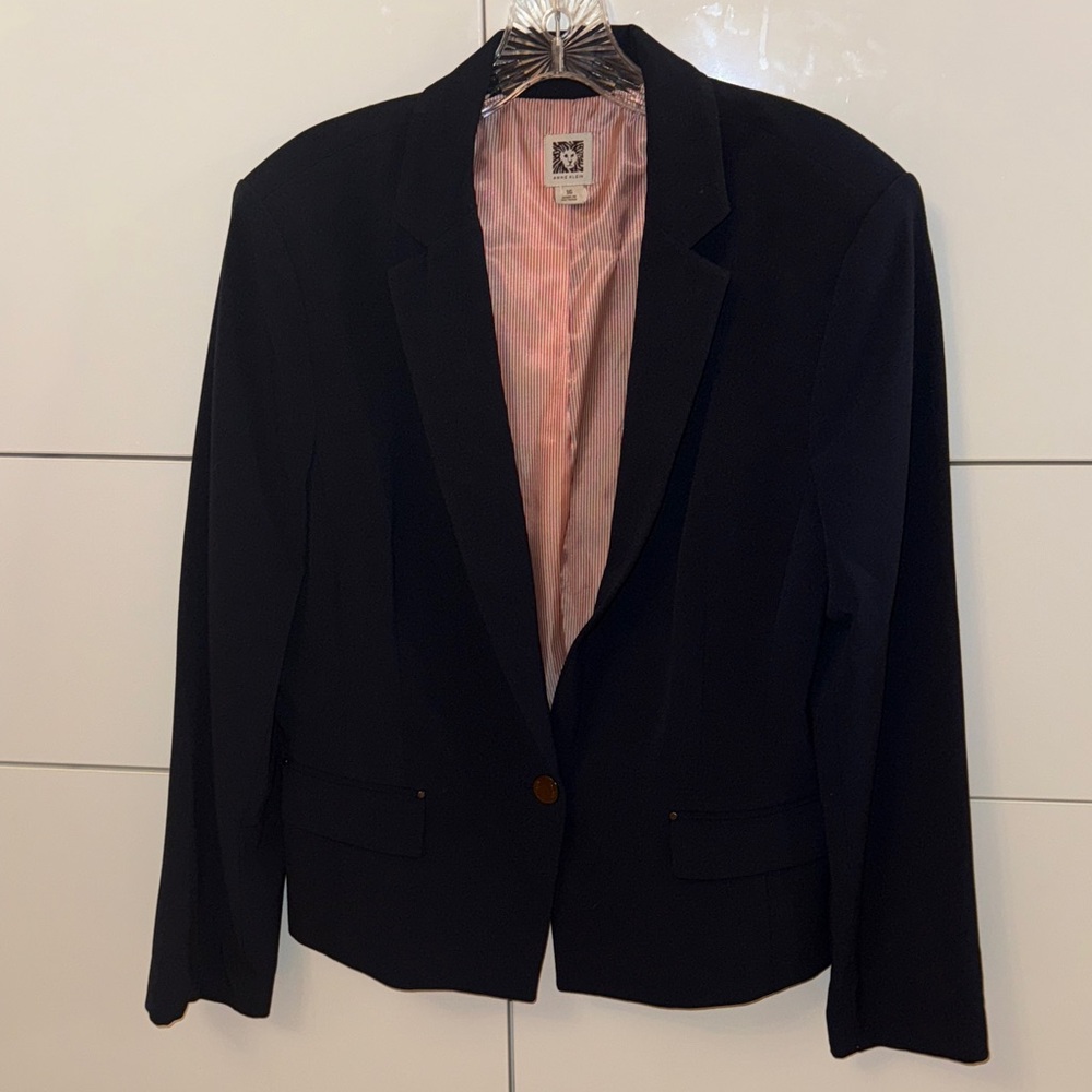 Anne Klein Black Blazer and Pants Set